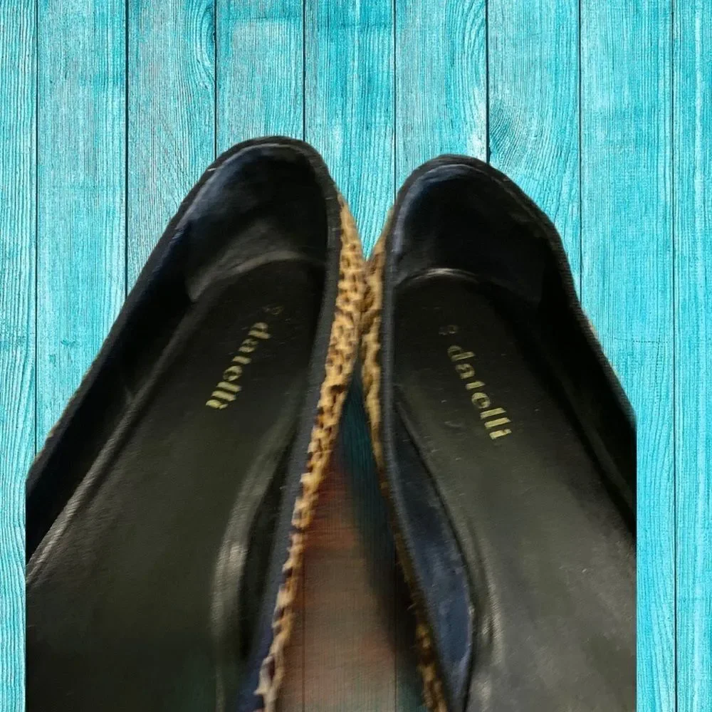 Datelli Cheetah Calf Hair Bow Ballet Flats 10.5
